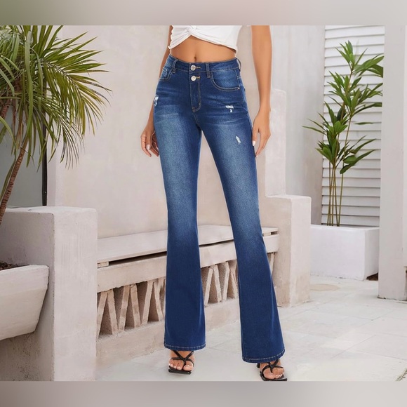 Vipones Bell Bottom High Waisted Flare Jeans - Picture 6 of 6